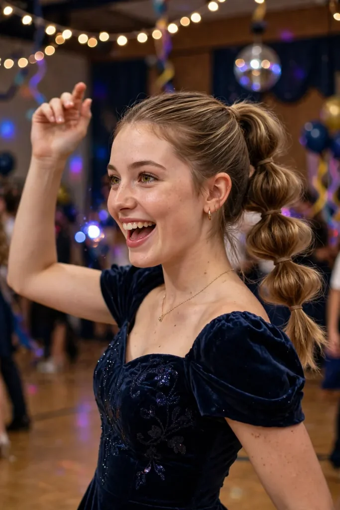 14 Homecoming Hairstyles Ideas Matched to Your Dress Vibe 11 homecoming 10 bubble ponytail
