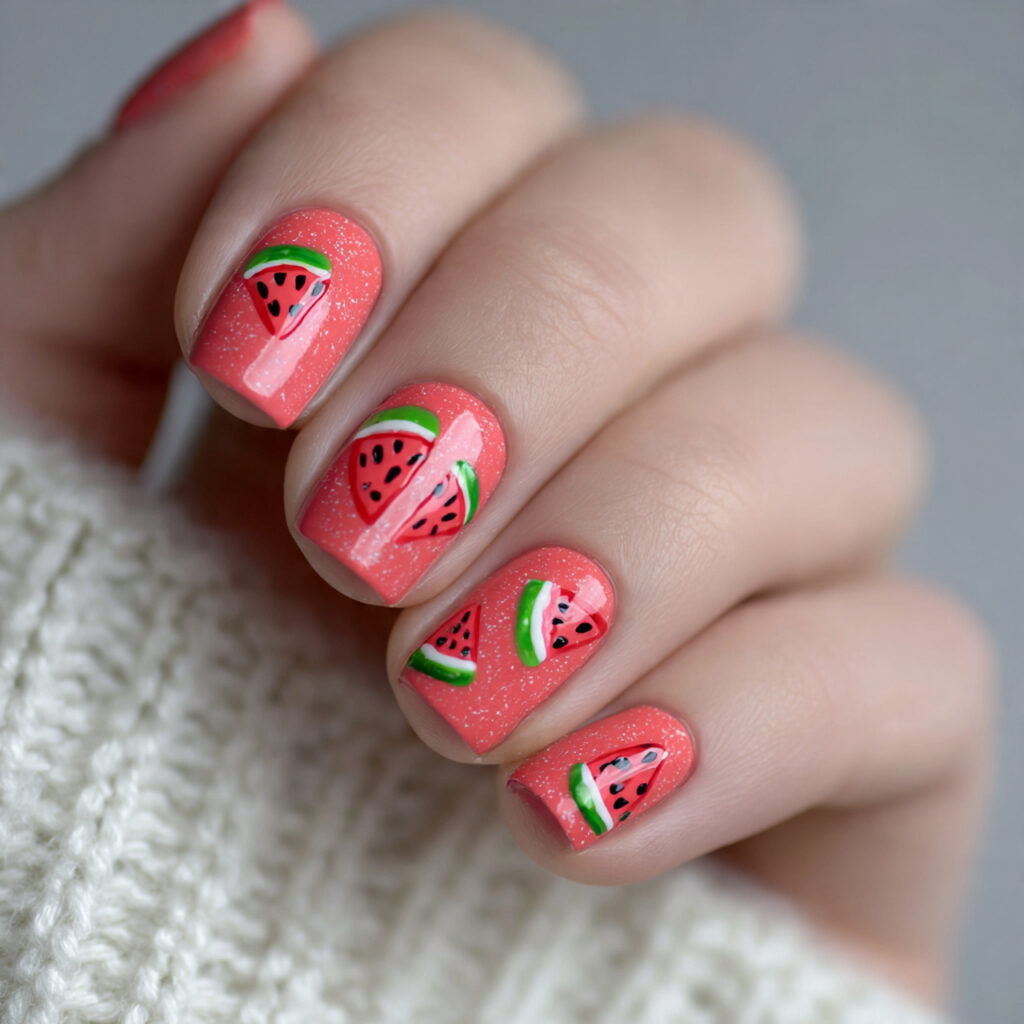 15 Summer Nail Ideas That Are About to Blow Up (And Yes, You’ll Want Them All ) 3 juicy watermelon nails