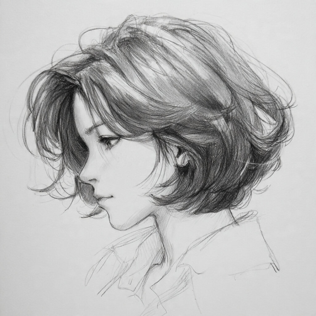 15 Hairstyles Drawing Ideas That Will Instantly Upgrade Your Sketch Game (Yes, Even If You’re Lazy) 16 layered shag cut for hairstyles drawing ideas