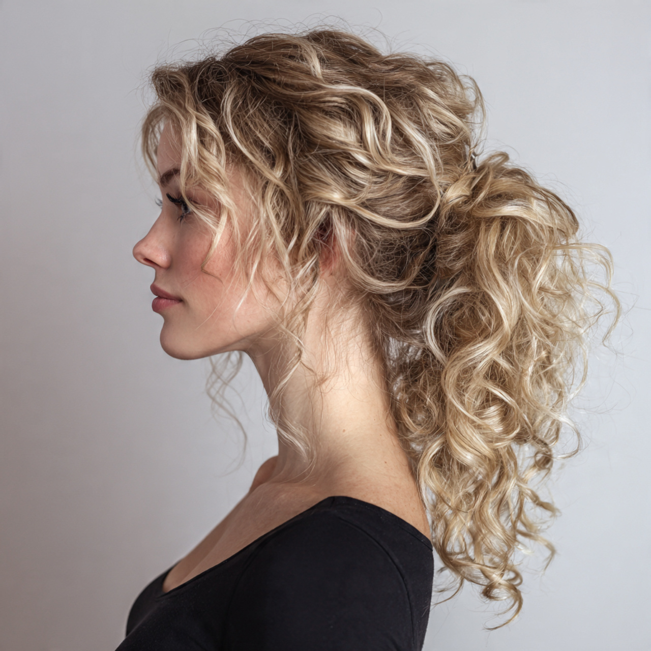 16 Curly Hairstyles for Work That Make You Look Effortlessly Put-Together (Even on Zero Coffee) 6 Low Ponytail with Texture