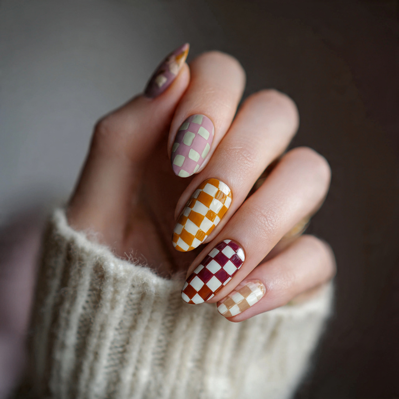 14 Checkered Summer Nails That Are So Cute, You’ll Want a New Mani Every Week 10 matte checkered nails