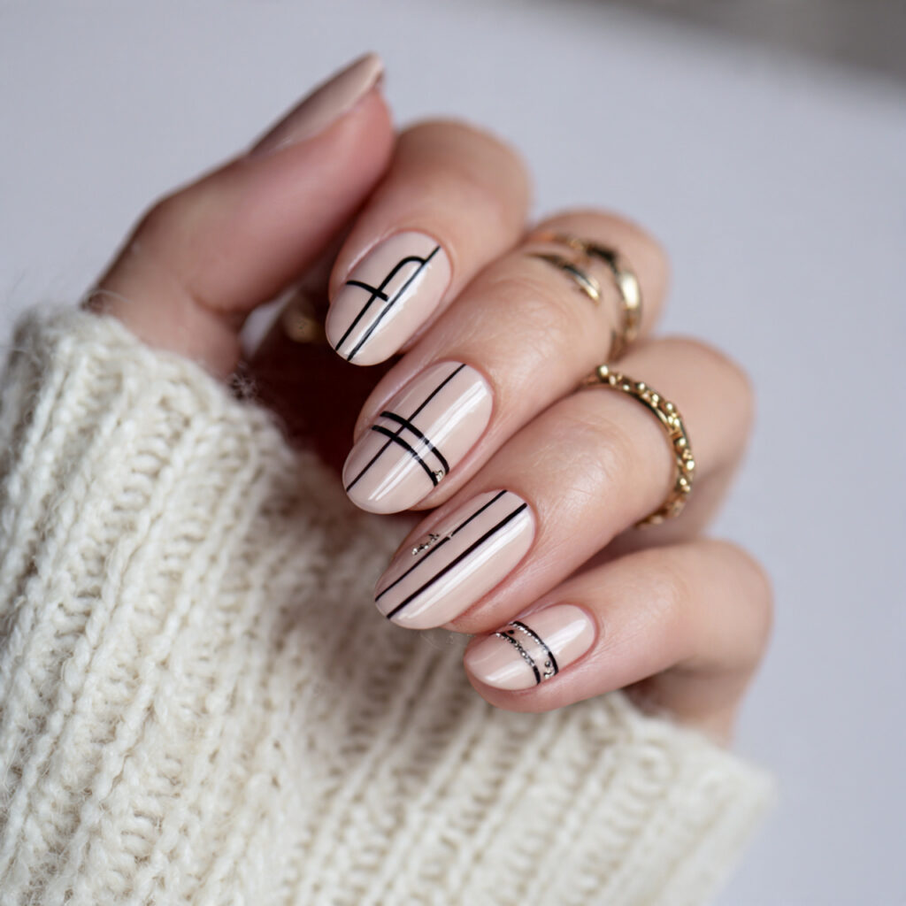 18 Long Summer Nails That Will Have You Booking a Salon Appointment ASAP 11 minimal line art long nails