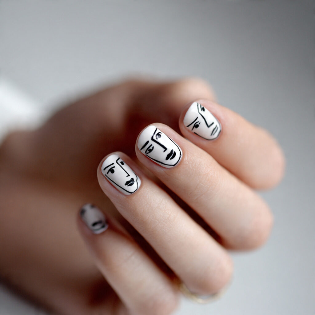 13 Simple Summer Nails That’ll Make You Feel Instantly Put-Together (Even If You’re in Flip-Flops) 10 minimal line art nails