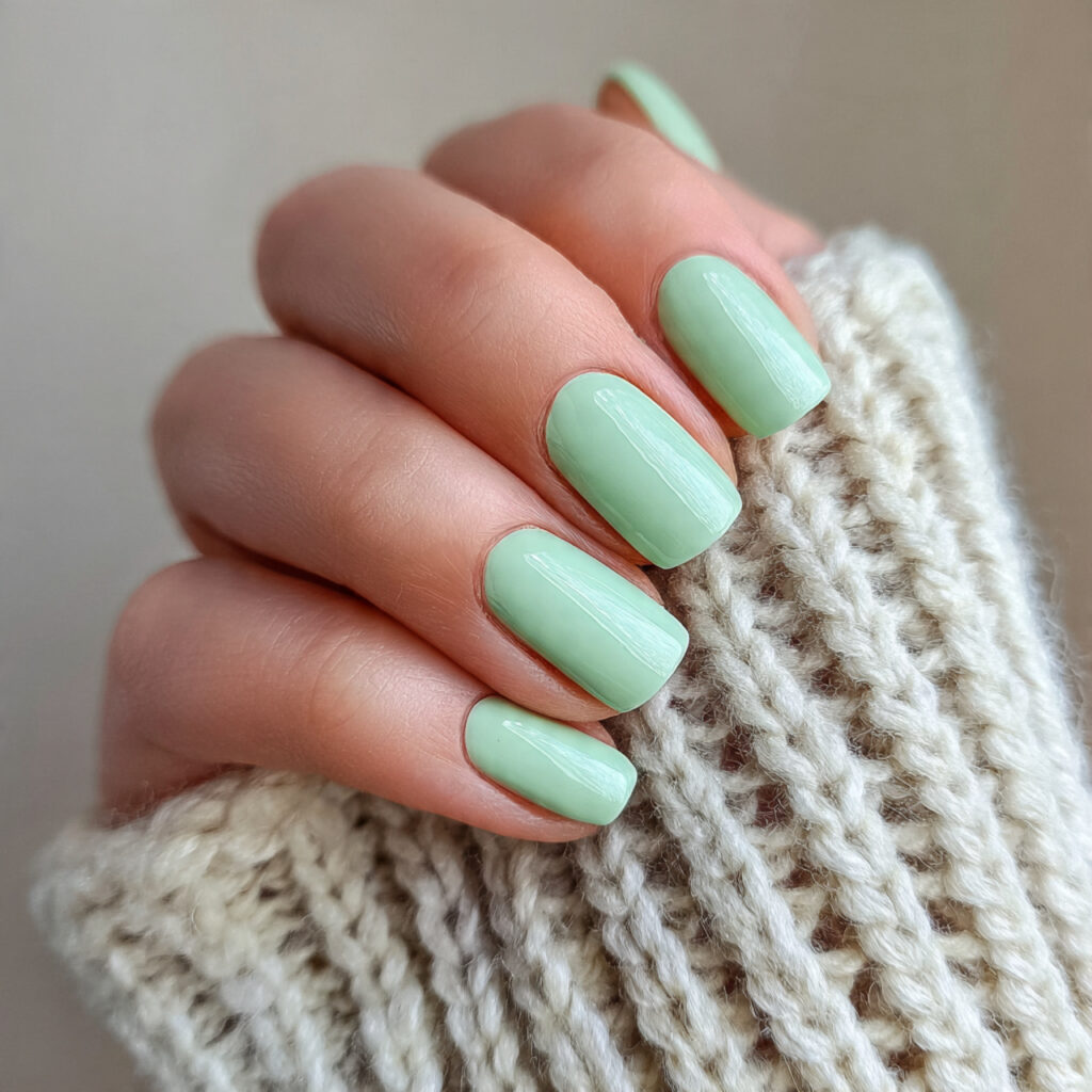 16 Short Summer Nails That Are So Cute, You’ll Want to Screenshot Every Single One 15 mint green short nails