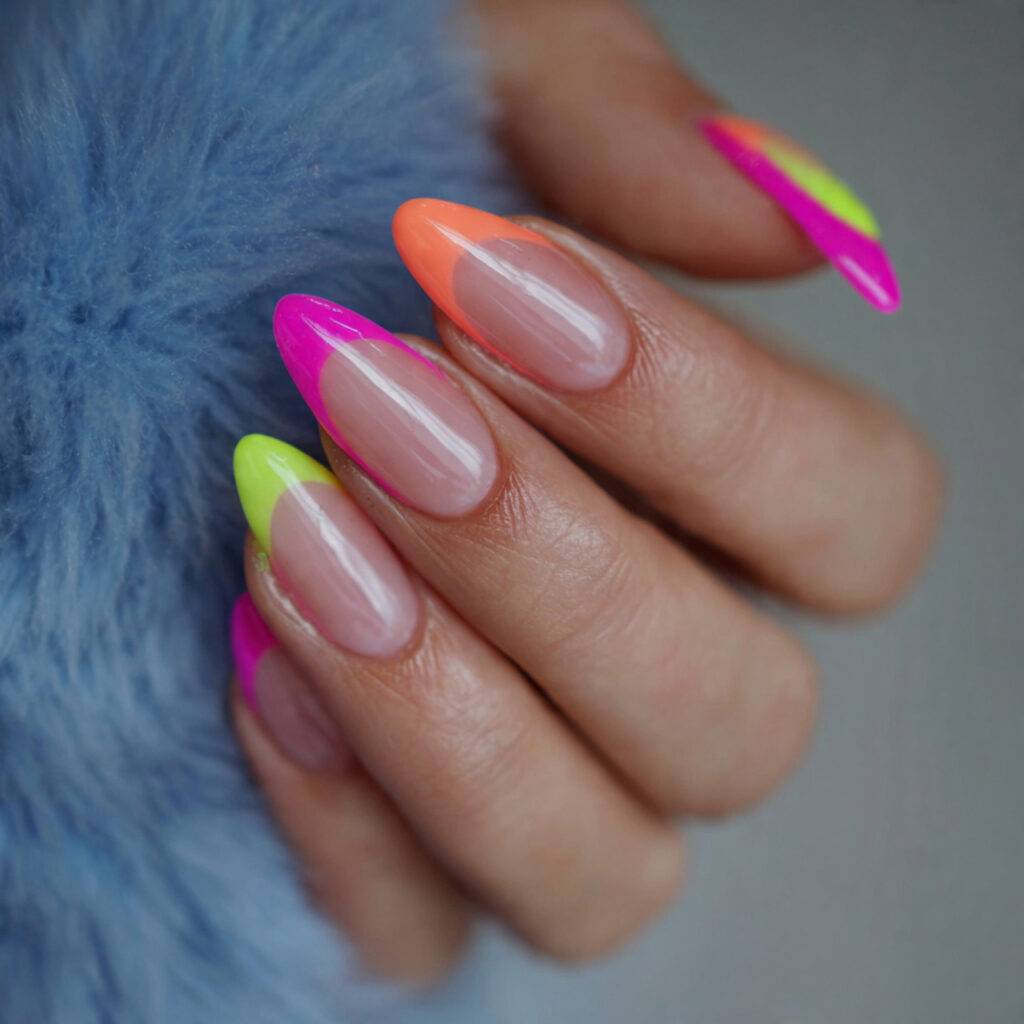 15 Summer Nail Ideas That Are About to Blow Up (And Yes, You’ll Want Them All ) 5 neon french tips nail