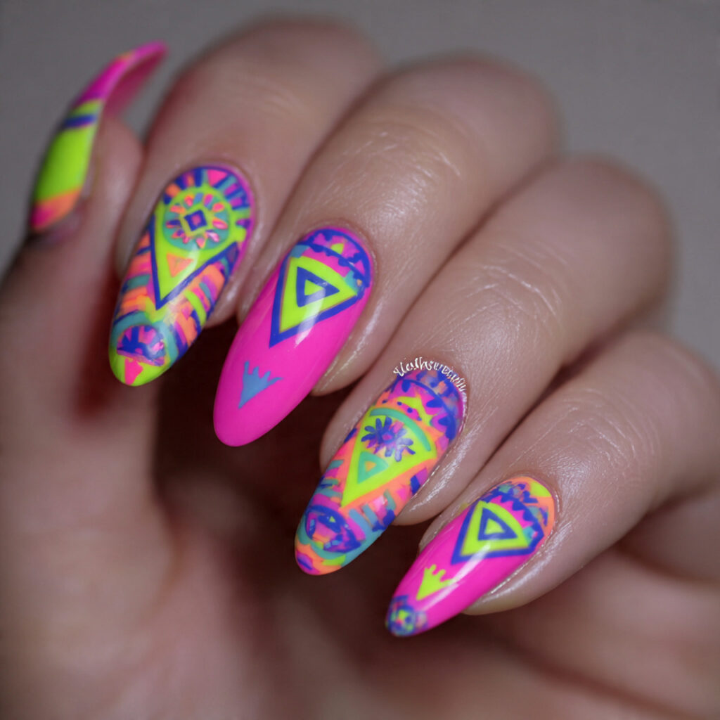 16 Summer Nails for Kids That Are So Cute You’ll Want Them Too 12 neon pop nails