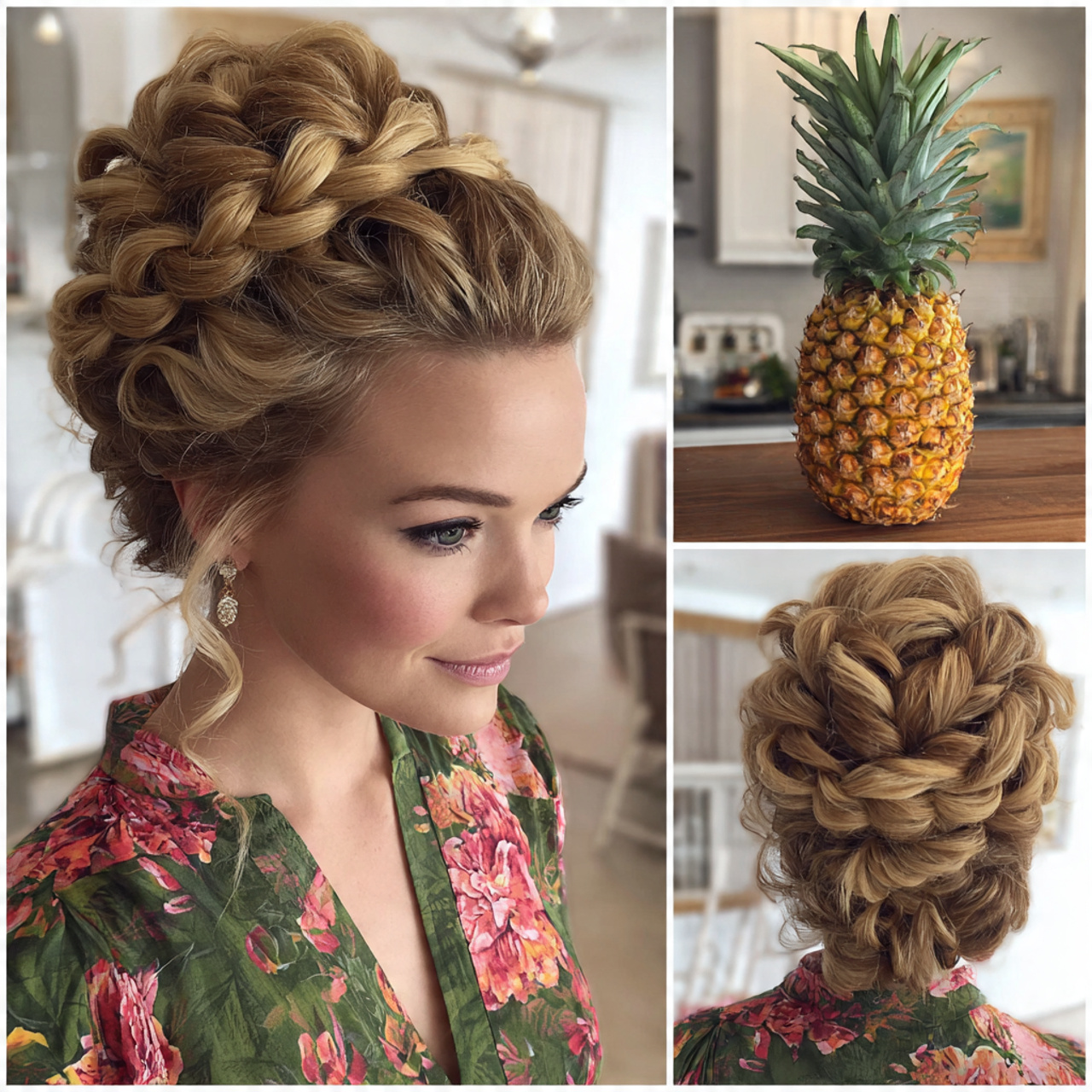17 Curly Hairstyles Ideas That’ll Instantly Upgrade Your Look (No Bad Hair Days Allowed) 4 Pineapple Updo