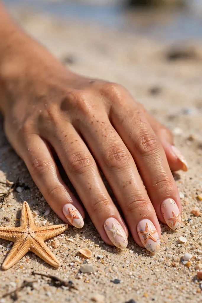 17 Starfish Summer Nails: A Tide Pool on Your Fingertips 2 s00 starfish summer nails