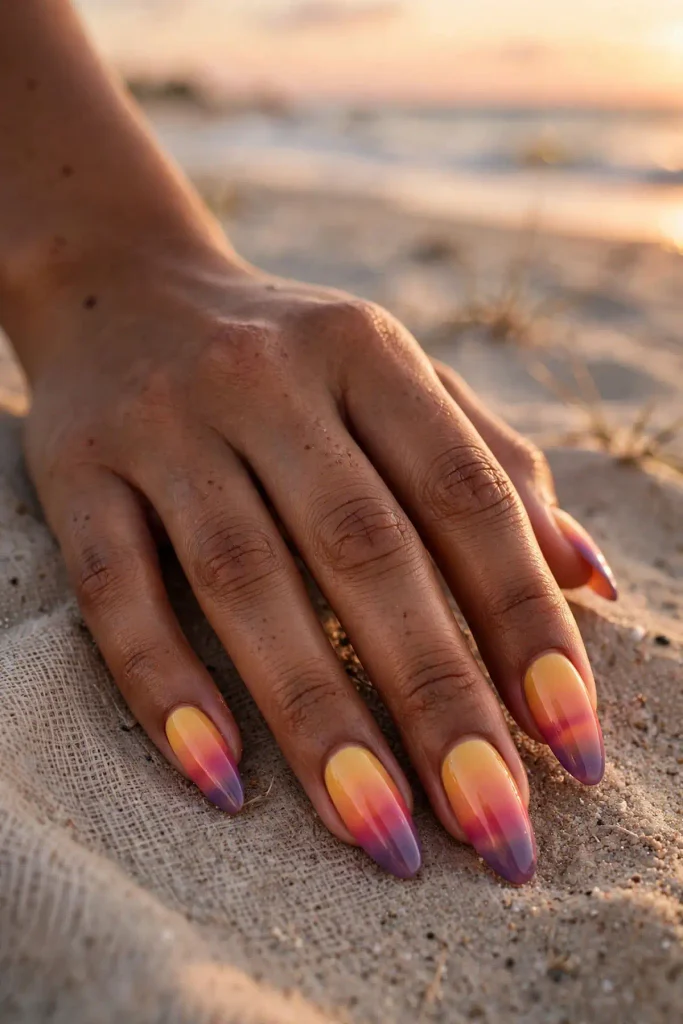 18 Long Summer Nails: Maximum Length, Maximum Impact 4 s02 sunset ombre