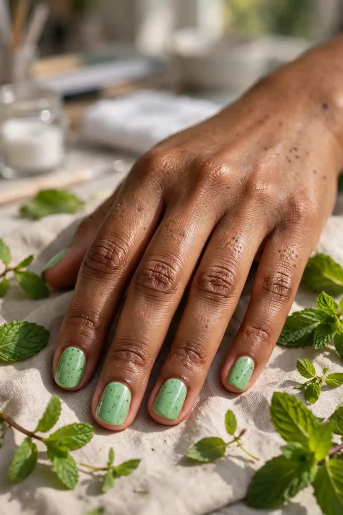 16 Short Summer Nails: Proof That Great Things Come in Small Lengths 5 s03 mint chip
