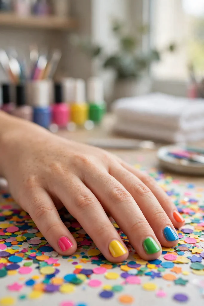 16 Summer Nails for Kids: Safe, Fun, and Made for Little Hands 5 s03 one color brights