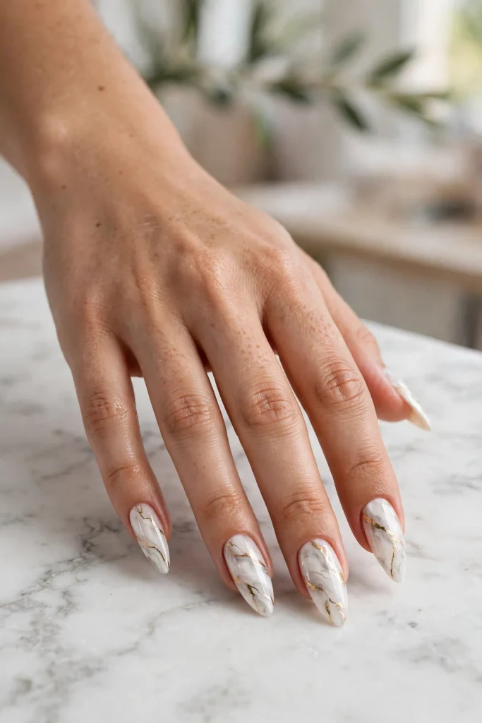 18 Long Summer Nails: Maximum Length, Maximum Impact 6 s04 full marble veins
