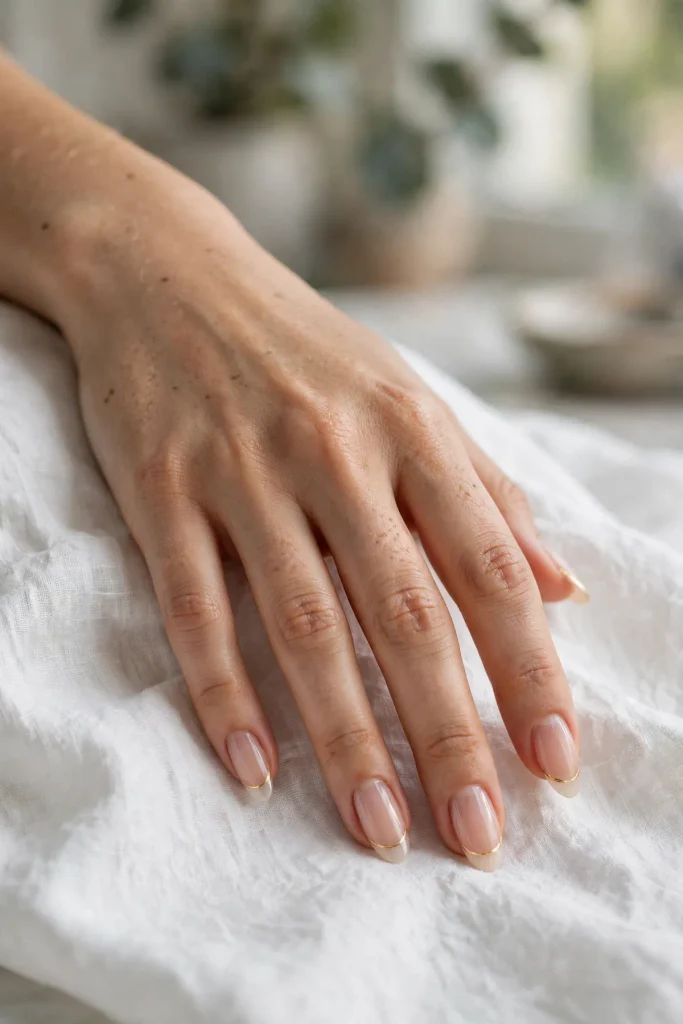 17 Gold Summer Nails: The Midas Touch, Done Right 6 s04 thin gold french