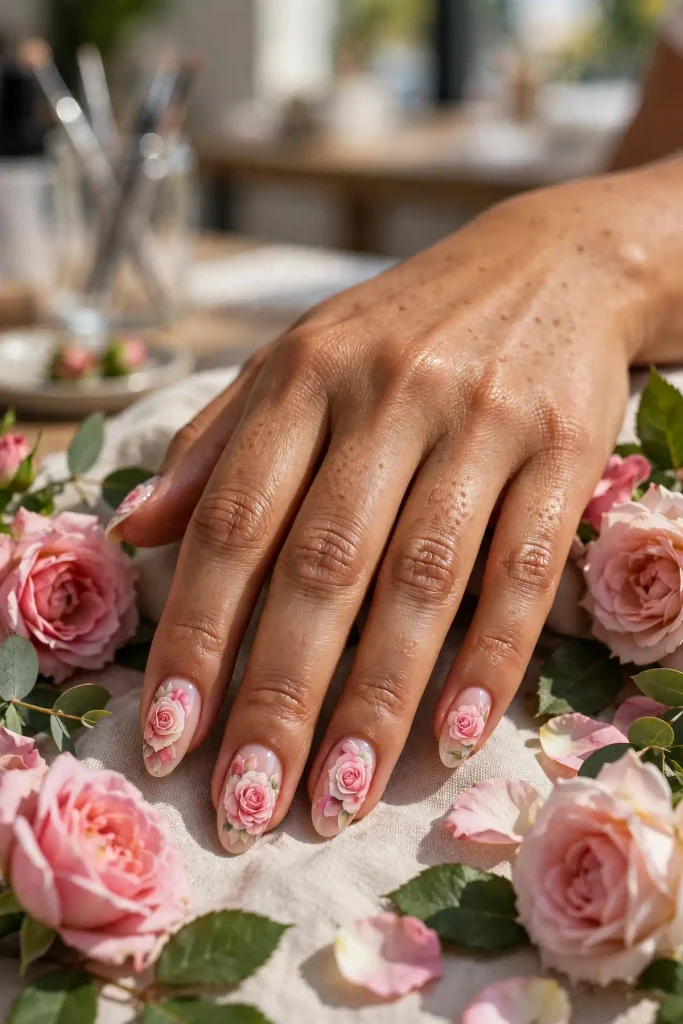 16 Summer Blooming Gel Nail: Where Chemistry Becomes Art 7 s05 blooming roses