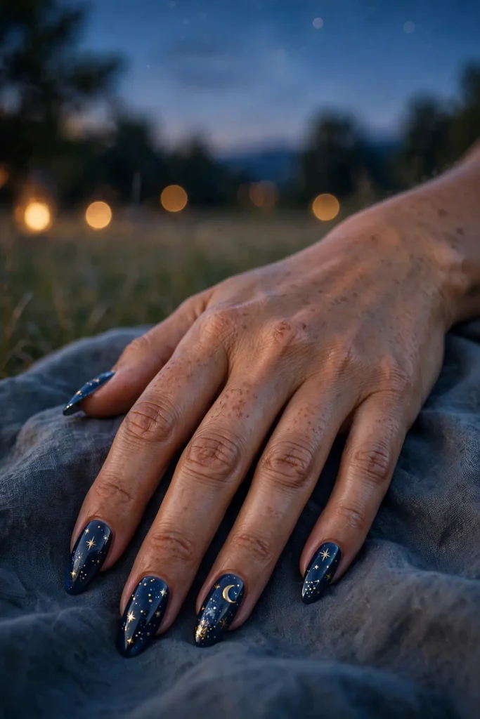 18 Long Summer Nails: Maximum Length, Maximum Impact 7 s05 celestial night