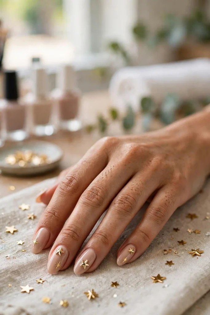 17 Gold Summer Nails: The Midas Touch, Done Right 7 s05 gold star charm