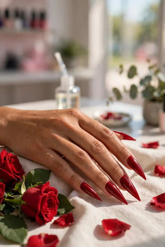 18 Stiletto Summer Nails: The Sharpest Shape of the Season 8 s06 blood red stiletto