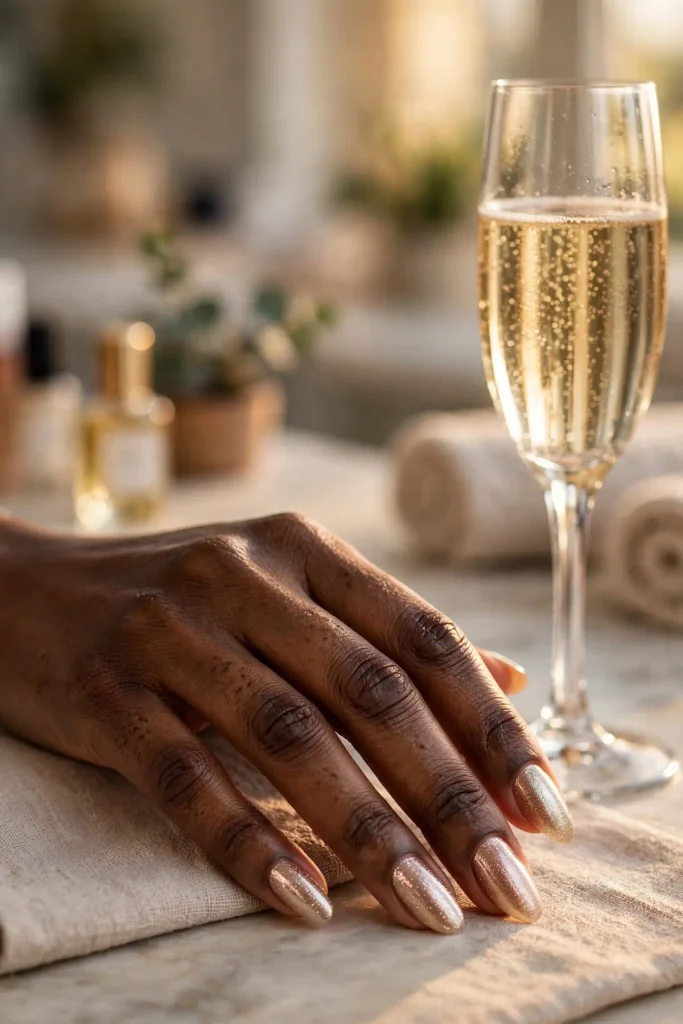17 Gold Summer Nails: The Midas Touch, Done Right 8 s06 champagne shimmer