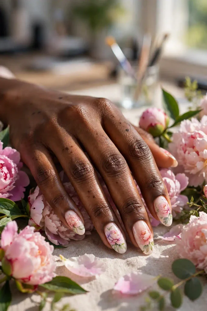 16 Summer Blooming Gel Nail: Where Chemistry Becomes Art 8 s06 watercolor peonies