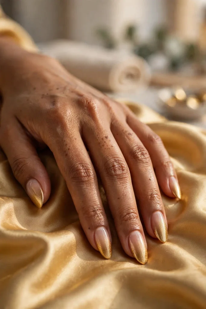17 Gold Summer Nails: The Midas Touch, Done Right 10 s08 gilded ombre