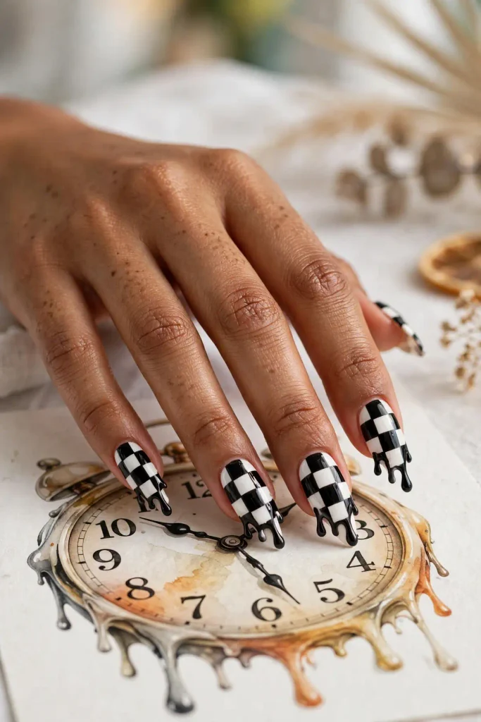 14 Checkered Summer Nails: The Pattern That Never Misses 10 s08 melted checks