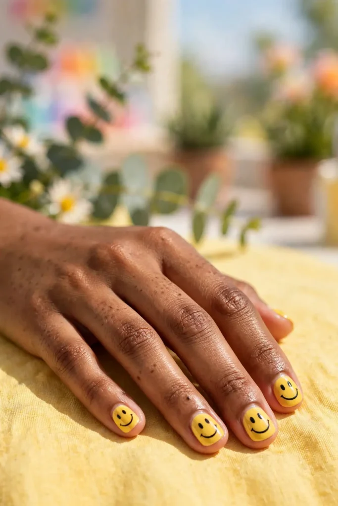 16 Short Summer Nails: Proof That Great Things Come in Small Lengths 11 s09 smiley faces