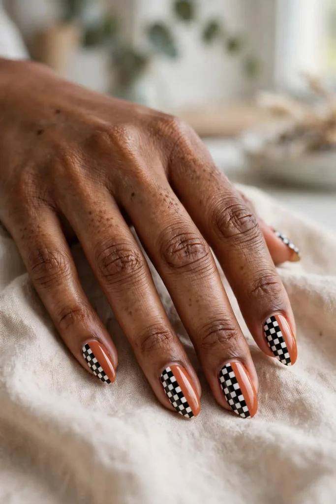 14 Checkered Summer Nails: The Pattern That Never Misses 13 s11 half and half checks