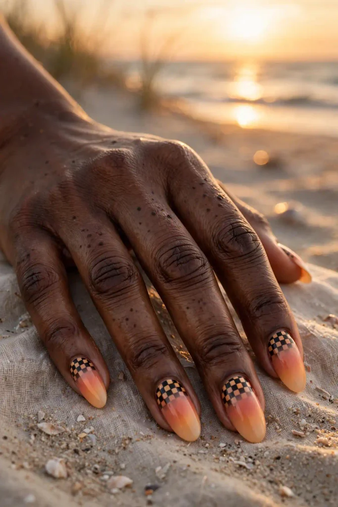 14 Checkered Summer Nails: The Pattern That Never Misses 14 s12 checkerboard ombre