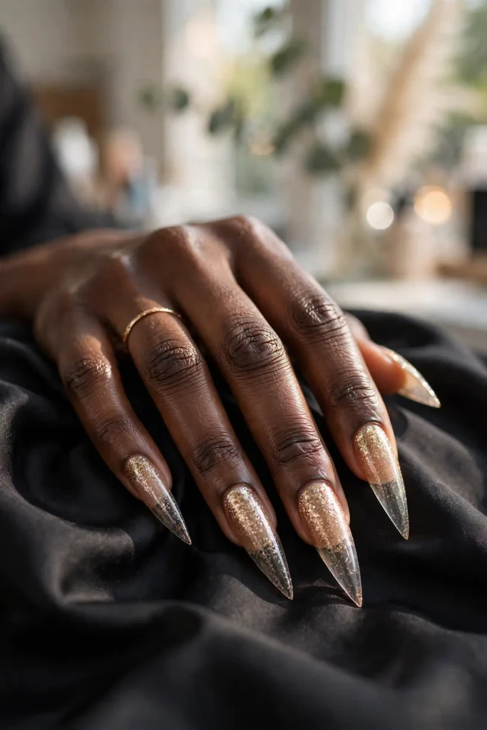 18 Stiletto Summer Nails: The Sharpest Shape of the Season 14 s12 glitter point