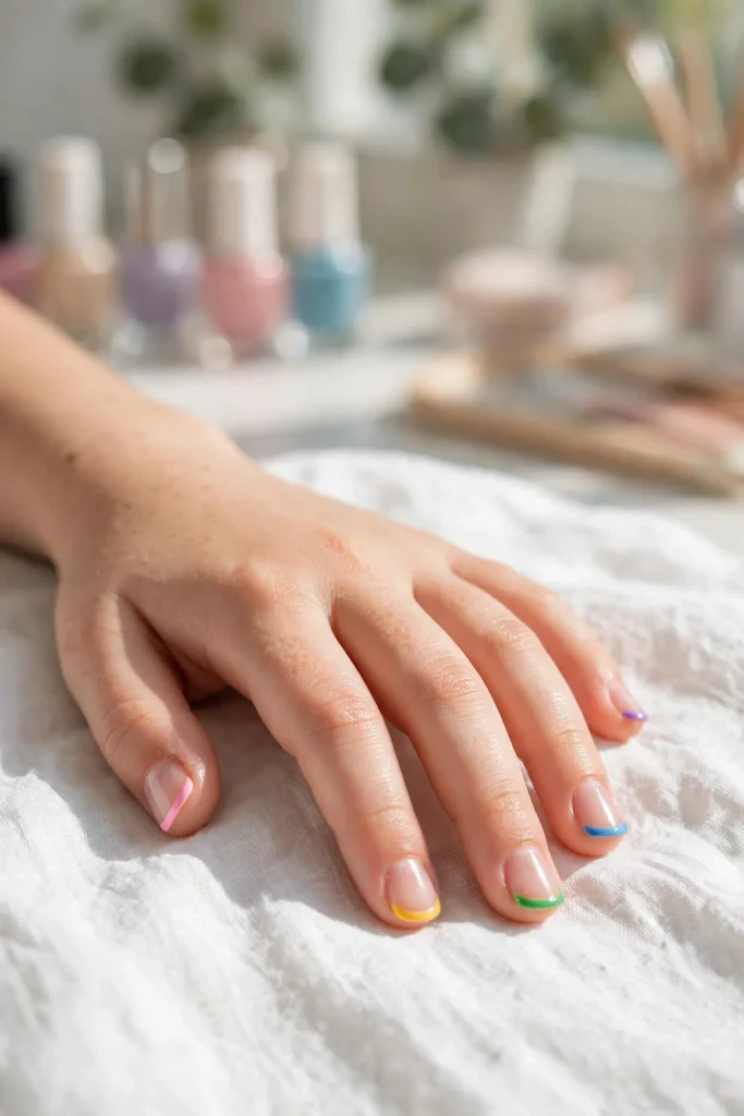 16 Summer Nails for Kids: Safe, Fun, and Made for Little Hands 15 s13 colored french tips