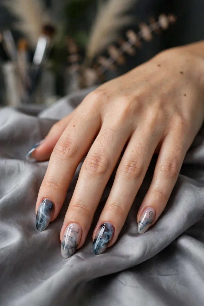 16 Summer Blooming Gel Nail: Where Chemistry Becomes Art 15 s13 smoke effect