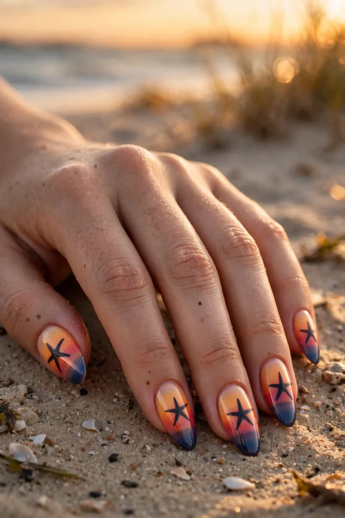 17 Starfish Summer Nails: A Tide Pool on Your Fingertips 15 s13 starfish silhouette