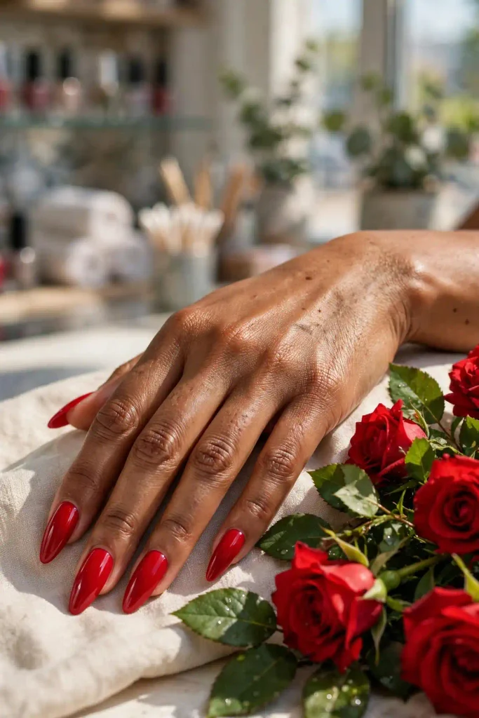 18 Long Summer Nails: Maximum Length, Maximum Impact 16 s14 classic long red
