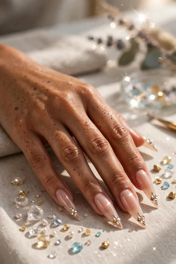 18 Stiletto Summer Nails: The Sharpest Shape of the Season 16 s14 jeweled tip