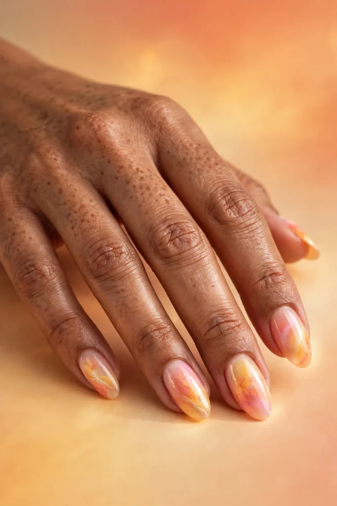 16 Summer Blooming Gel Nail: Where Chemistry Becomes Art 17 s15 aura bloom