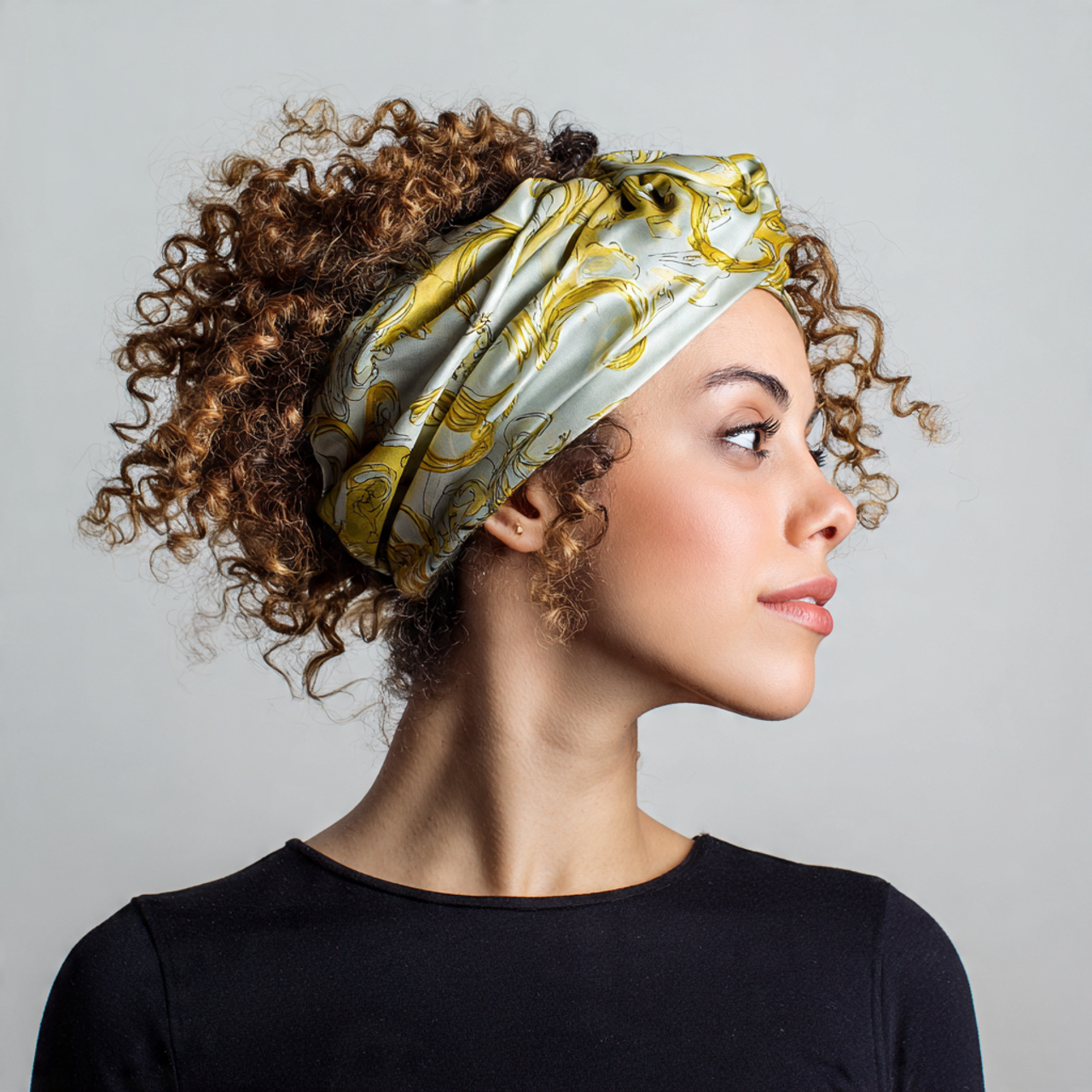 17 Curly Hairstyles Ideas That’ll Instantly Upgrade Your Look (No Bad Hair Days Allowed) 15 Scarf-Wrapped Curly Style