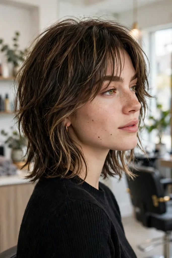16 Shag Hairstyle Ideas Traced Back to the Decade That Actually Invented Them 12 shag 11 curtain bang shag
