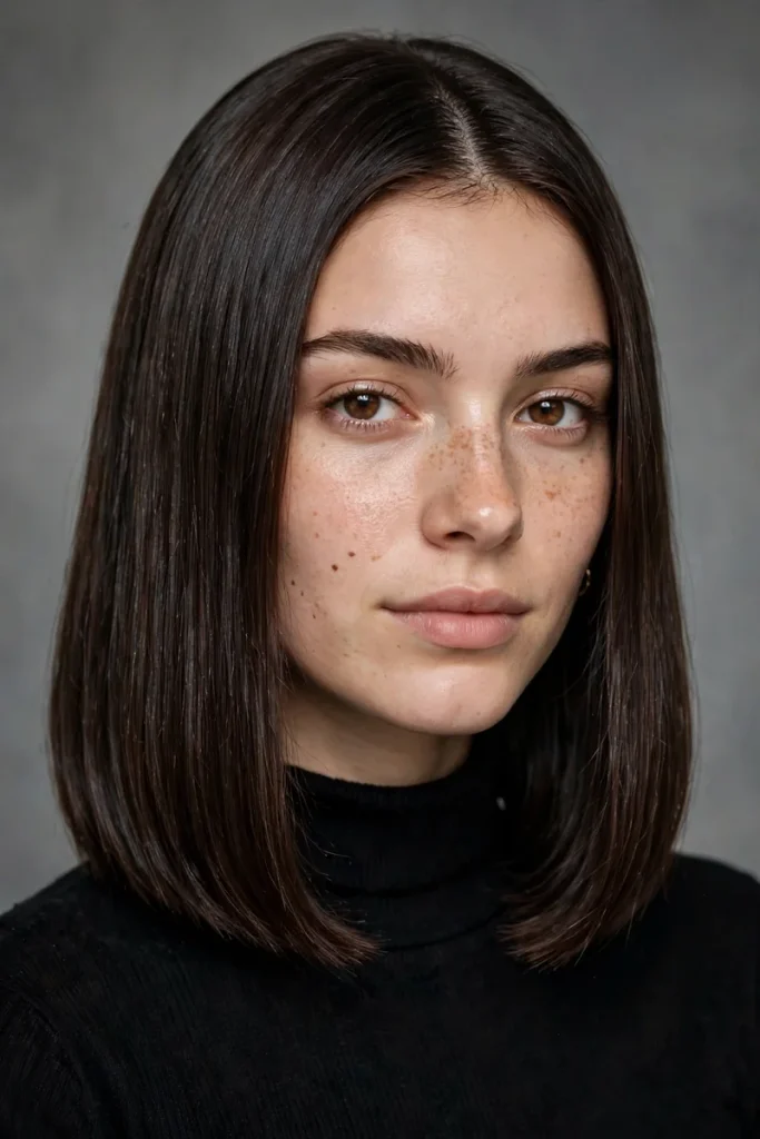 shoulder 12 glossy straightened bob