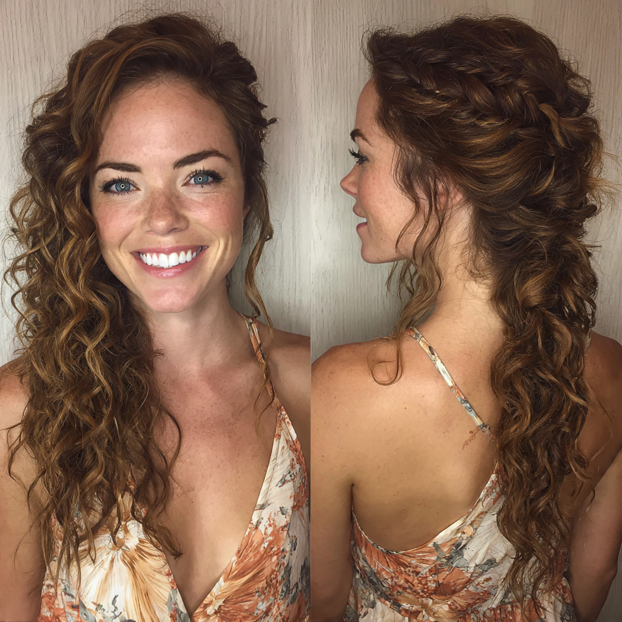 16 Curly Hairstyles for Work That Make You Look Effortlessly Put-Together (Even on Zero Coffee) 12 Side Braid with Curly Length