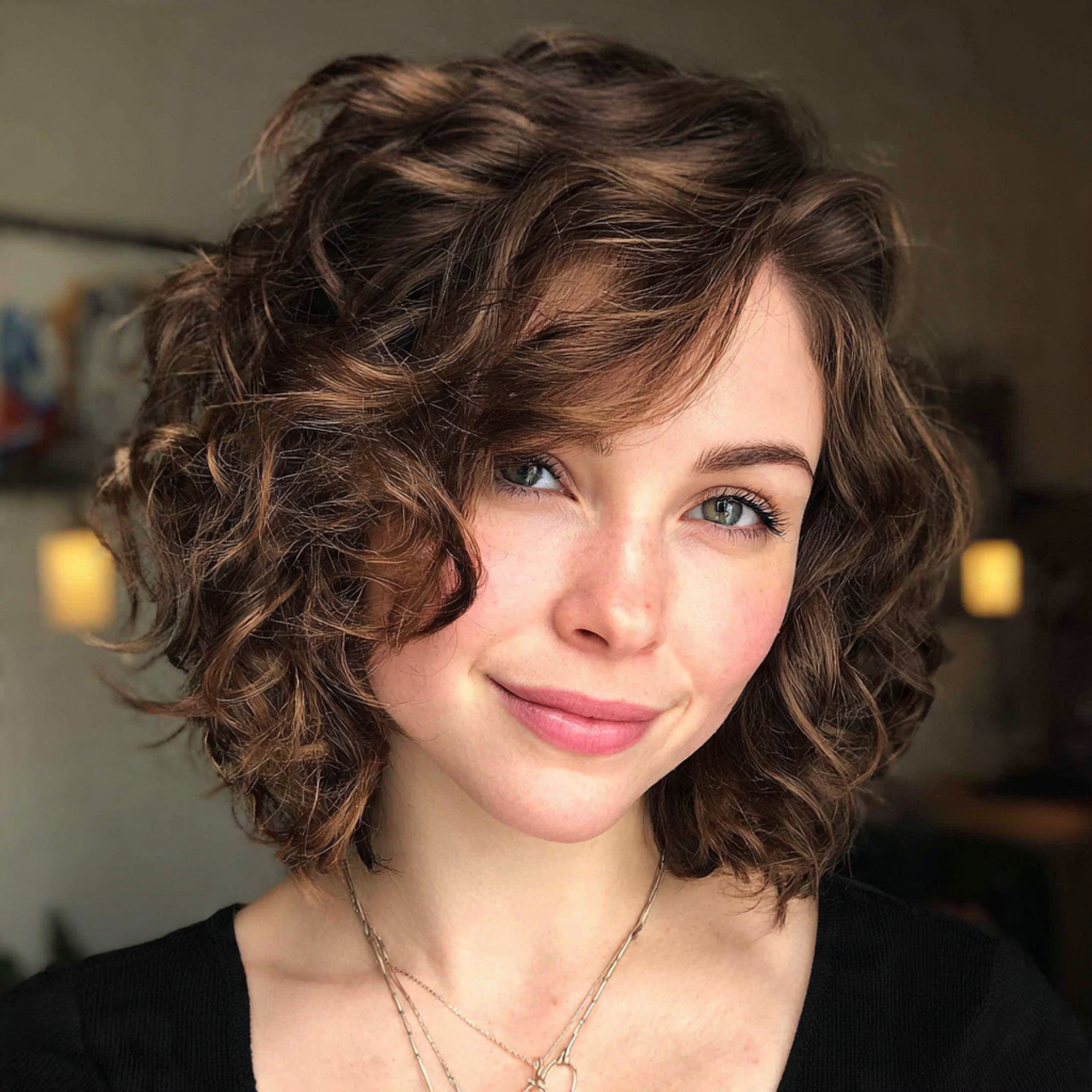 16 Curly Hairstyles for Work That Make You Look Effortlessly Put-Together (Even on Zero Coffee) 7 Side-Parted Curly Bob