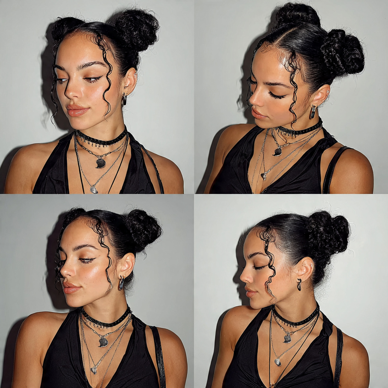 17 Slick Back Curly Hairstyles That Will Instantly Upgrade Your Look (Effortless Chic Alert) 9 Slick Back Space Buns