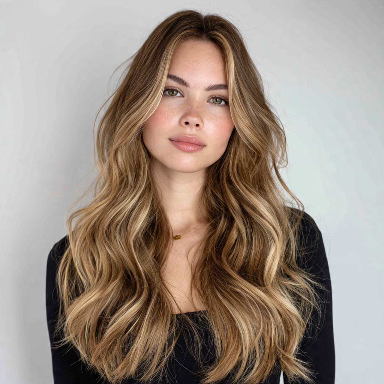 15 Round Face Hairstyles That Instantly Slim, Sculpt & Serve Main-Character Energy 13 Soft Waves with Middle Part