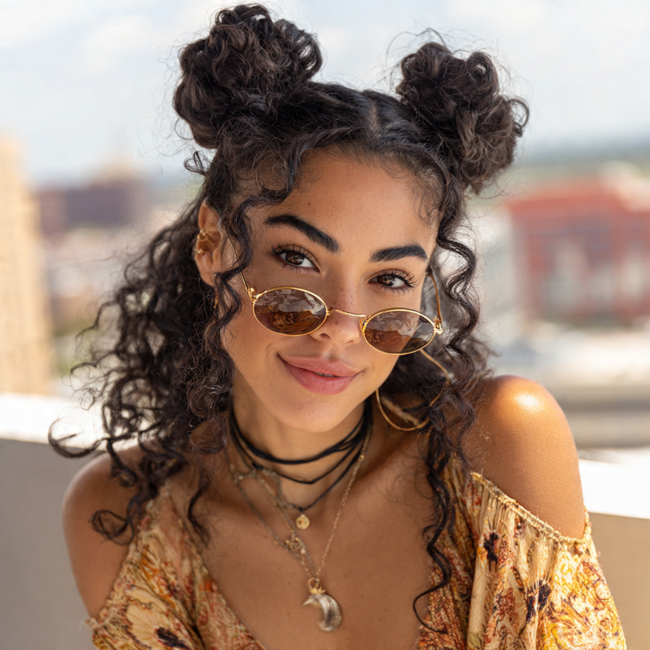 17 Curly Hairstyles Ideas That’ll Instantly Upgrade Your Look (No Bad Hair Days Allowed) 11 Space Buns with Curls