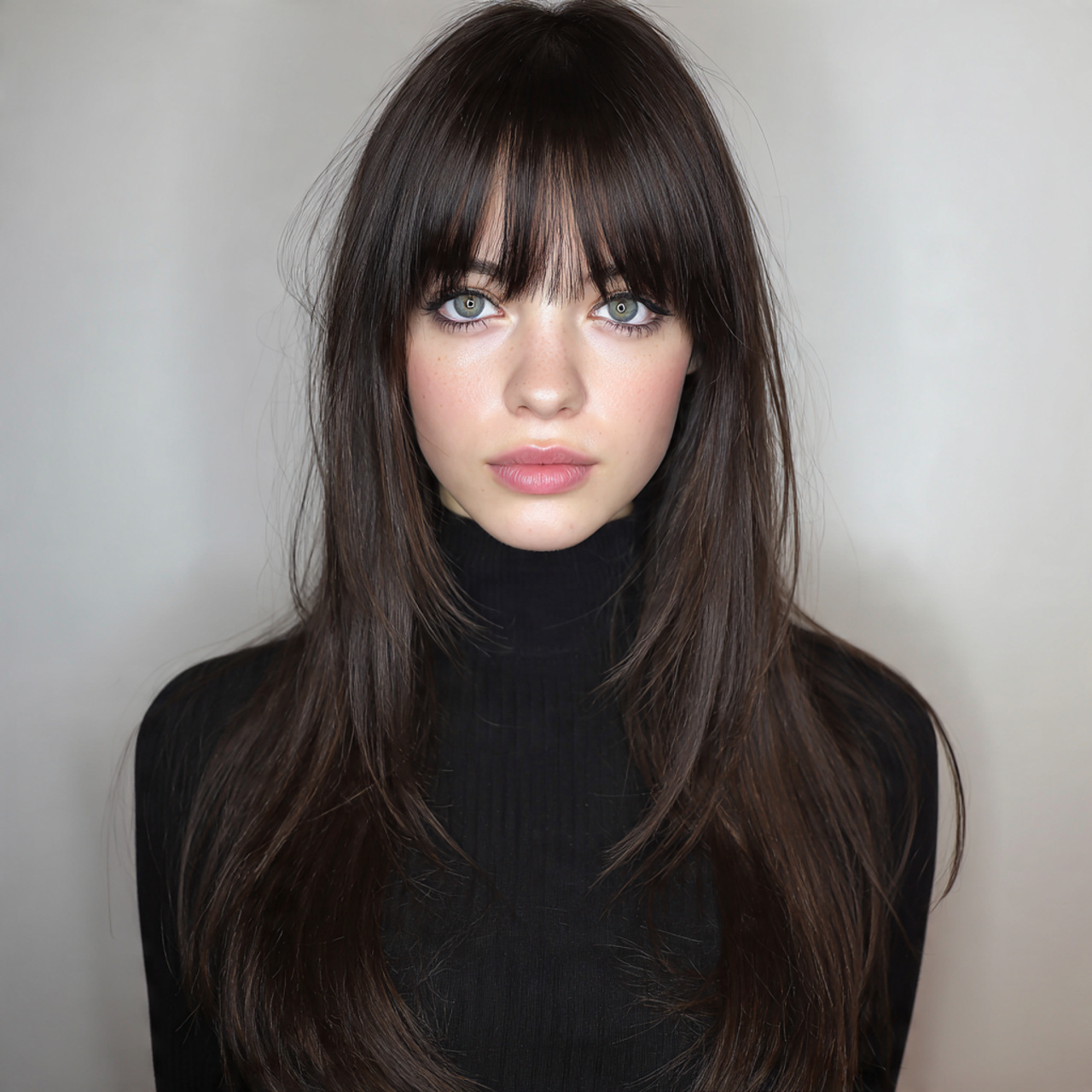 15 Fringe Hairstyles Ideas That’ll Instantly Make You Look Cooler (Like, Effortlessly Cool) 14 Straight-Across Fringe with Layers