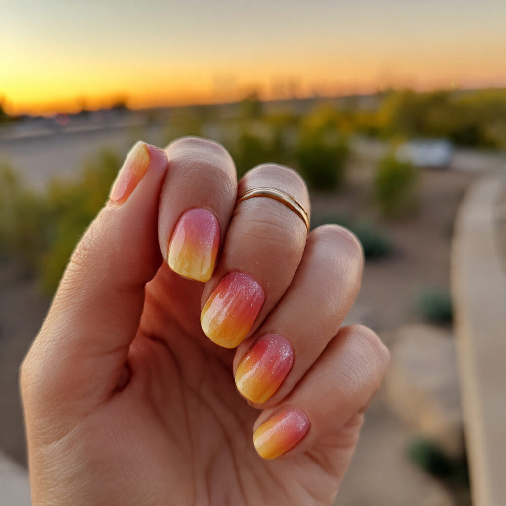 15 Summer Nail Ideas That Are About to Blow Up (And Yes, You’ll Want Them All ) 6 sunset ombre nails