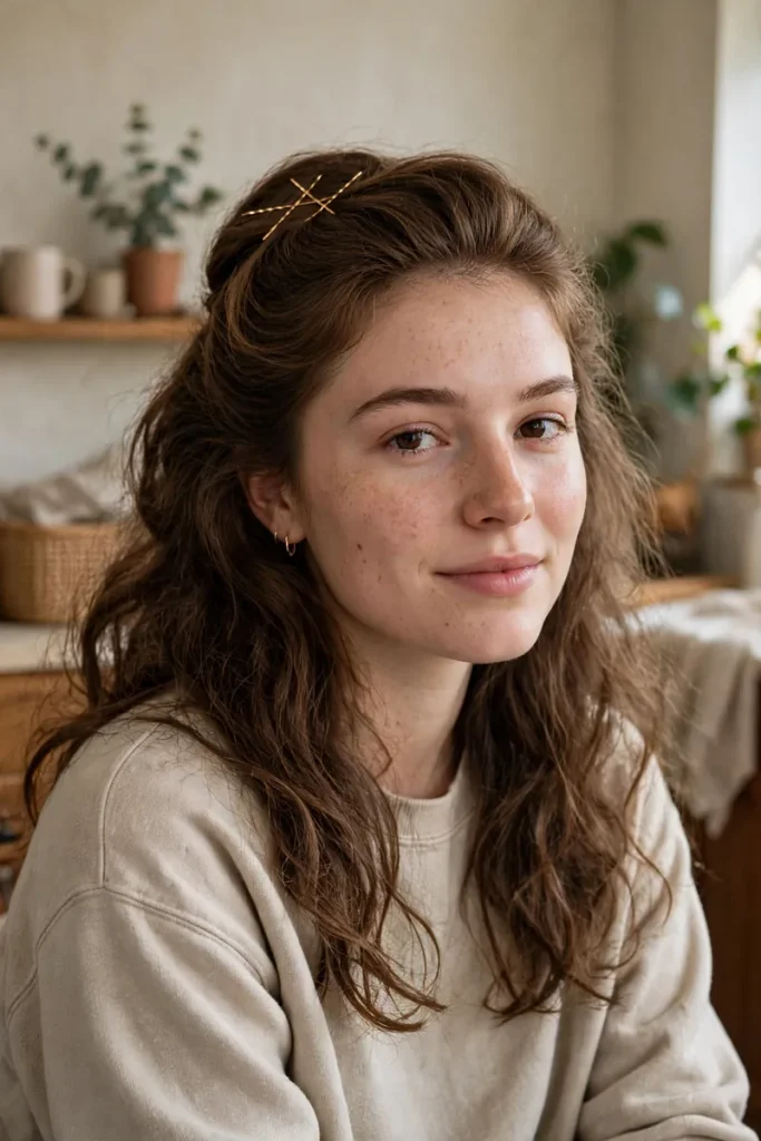 17 Easy Hairstyles for Thick Hair Sorted by How Many Elastics and Pins You Actually Need 11 thick 10 pinned back style