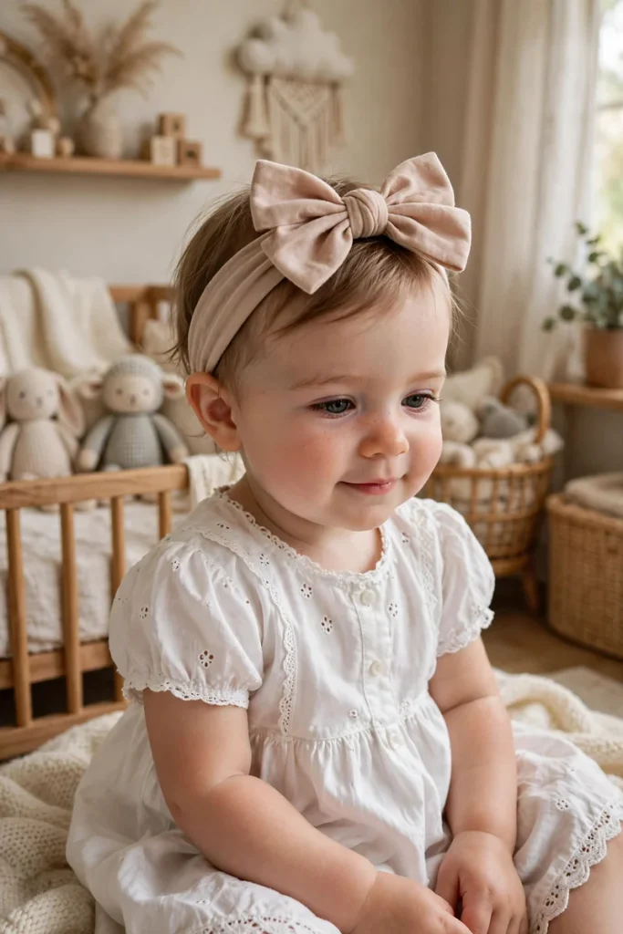 16 Toddler Girl Hairstyles, Sorted by How Long She'll Actually Sit Still 4 toddler 03 soft bow headband