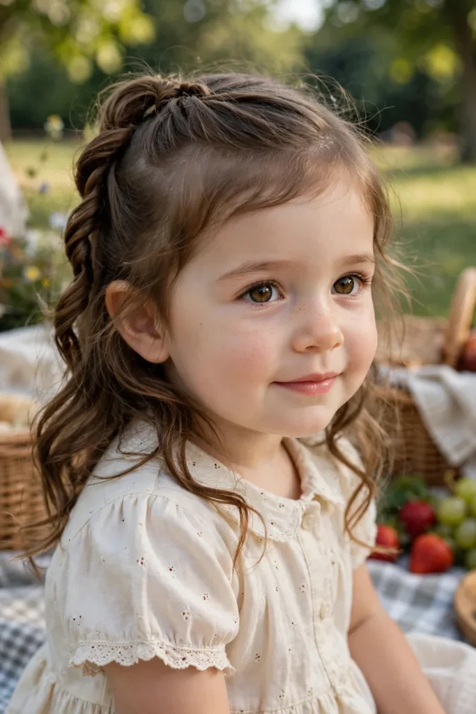 16 Toddler Girl Hairstyles, Sorted by How Long She'll Actually Sit Still 12 toddler 11 twisted halfup