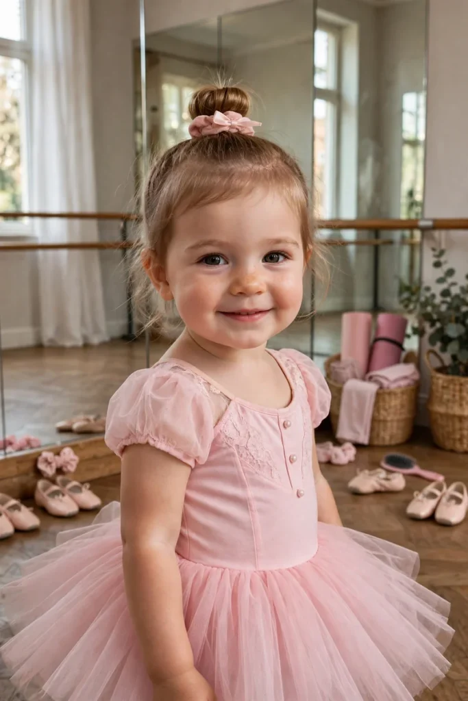 16 Toddler Girl Hairstyles, Sorted by How Long She'll Actually Sit Still 17 toddler 16 mini ballerina bun