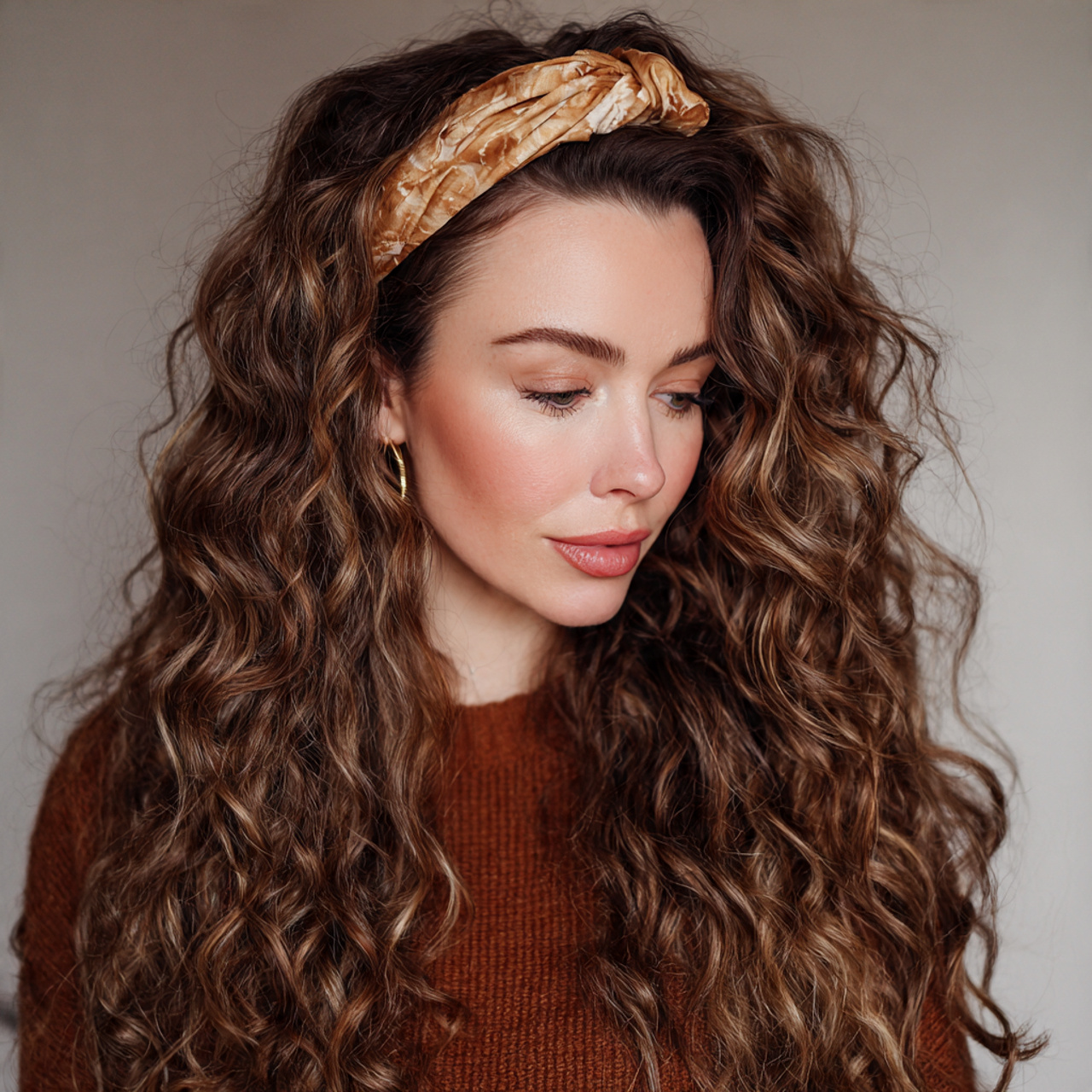 14 Curly Hairstyles with Headbands That Will Instantly Upgrade Your Look (Zero Effort, All Style) 12 Voluminous Curls + Silk Headband